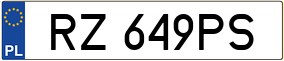 Trailer License Plate